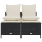 vidaXL 4-tlg. Garten-Sofagarnitur mit Kissen Schwarz Poly Rattan vidaXL 4-tlg. Garten-Sofagarnitur mit Kissen Schwarz Poly Rattan