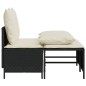 vidaXL 4-tlg. Garten-Sofagarnitur mit Kissen Schwarz Poly Rattan vidaXL 4-tlg. Garten-Sofagarnitur mit Kissen Schwarz Poly Rattan
