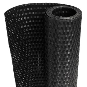 vidaXL Balkon-Sichtschutz Schwarz 400x100 cm Poly Rattan
