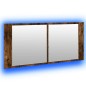 vidaXL LED-Spiegelschrank Räuchereiche 100x12x45 cm vidaXL LED-Spiegelschrank Räuchereiche 100x12x45 cm