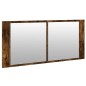 vidaXL LED-Spiegelschrank Räuchereiche 100x12x45 cm vidaXL LED-Spiegelschrank Räuchereiche 100x12x45 cm