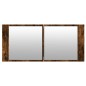 vidaXL LED-Spiegelschrank Räuchereiche 100x12x45 cm vidaXL LED-Spiegelschrank Räuchereiche 100x12x45 cm