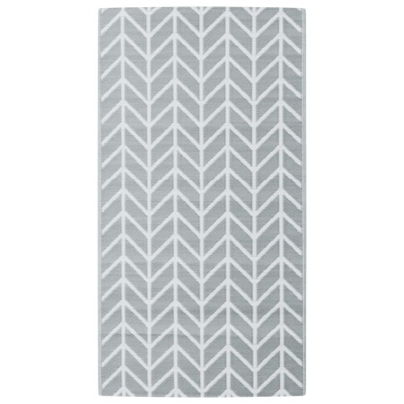 vidaXL Outdoor-Teppich Grau 80x150 cm PP