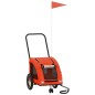 vidaXL Fahrradanhänger Hunde Orange und Grau Oxford-Gewebe und Eisen vidaXL Fahrradanhänger Hunde Orange und Grau Oxford-Gewebe und Eisen