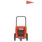 vidaXL Fahrradanhänger Hunde Orange und Grau Oxford-Gewebe und Eisen vidaXL Fahrradanhänger Hunde Orange und Grau Oxford-Gewebe und Eisen