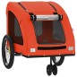 vidaXL Fahrradanhänger Hunde Orange und Grau Oxford-Gewebe und Eisen vidaXL Fahrradanhänger Hunde Orange und Grau Oxford-Gewebe und Eisen