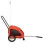 vidaXL Fahrradanhänger Hunde Orange und Grau Oxford-Gewebe und Eisen vidaXL Fahrradanhänger Hunde Orange und Grau Oxford-Gewebe und Eisen