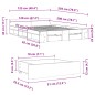 vidaXL Bettgestell mit Schubladen Räuchereiche 120x200cm Holzwerkstoff vidaXL Bettgestell mit Schubladen Räuchereiche 120x200cm Holzwerkstoff