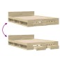 vidaXL Bettgestell mit Schubladen Sonoma-Eiche 135x190cm Holzwerkstoff vidaXL Bettgestell mit Schubladen Sonoma-Eiche 135x190cm Holzwerkstoff