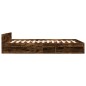vidaXL Bettgestell mit Schubladen Räuchereiche 135x190cm Holzwerkstoff vidaXL Bettgestell mit Schubladen Räuchereiche 135x190cm Holzwerkstoff