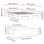 vidaXL Bettgestell mit Schubladen Räuchereiche 135x190cm Holzwerkstoff vidaXL Bettgestell mit Schubladen Räuchereiche 135x190cm Holzwerkstoff