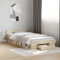 vidaXL Bettgestell mit Schublade Sonoma-Eiche 100x200 cm Holzwerkstoff vidaXL Bettgestell mit Schublade Sonoma-Eiche 100x200 cm Holzwerkstoff