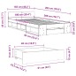 vidaXL Bettgestell mit Schublade Sonoma-Eiche 100x200 cm Holzwerkstoff vidaXL Bettgestell mit Schublade Sonoma-Eiche 100x200 cm Holzwerkstoff