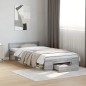 vidaXL Bettgestell mit Schublade Grau Sonoma 75x190 cm Holzwerkstoff vidaXL Bettgestell mit Schublade Grau Sonoma 75x190 cm Holzwerkstoff