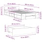 vidaXL Bettgestell mit Schublade Grau Sonoma 90x200 cm Holzwerkstoff vidaXL Bettgestell mit Schublade Grau Sonoma 90x200 cm Holzwerkstoff