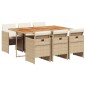 vidaXL 7-tlg. Garten-Essgruppe mit Kissen Beige Poly Rattan vidaXL 7-tlg. Garten-Essgruppe mit Kissen Beige Poly Rattan