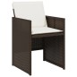 vidaXL 9-tlg. Garten-Essgruppe mit Kissen Braun Poly Rattan vidaXL 9-tlg. Garten-Essgruppe mit Kissen Braun Poly Rattan