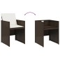 vidaXL 9-tlg. Garten-Essgruppe mit Kissen Braun Poly Rattan vidaXL 9-tlg. Garten-Essgruppe mit Kissen Braun Poly Rattan