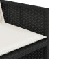 vidaXL 11-tlg. Garten-Essgruppe mit Kissen Schwarz Poly Rattan vidaXL 11-tlg. Garten-Essgruppe mit Kissen Schwarz Poly Rattan