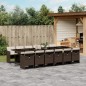 vidaXL 13-tlg. Garten-Essgruppe mit Kissen Braun Poly Rattan vidaXL 13-tlg. Garten-Essgruppe mit Kissen Braun Poly Rattan