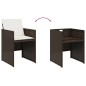 vidaXL 13-tlg. Garten-Essgruppe mit Kissen Braun Poly Rattan vidaXL 13-tlg. Garten-Essgruppe mit Kissen Braun Poly Rattan