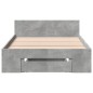 vidaXL Bettgestell mit Schublade Betongrau 90x190 cm Holzwerkstoff vidaXL Bettgestell mit Schublade Betongrau 90x190 cm Holzwerkstoff