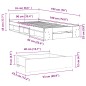 vidaXL Bettgestell mit Schublade Schwarz 90x190 cm Holzwerkstoff vidaXL Bettgestell mit Schublade Schwarz 90x190 cm Holzwerkstoff