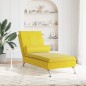 vidaXL Massage-Chaiselongue mit Nackenrolle Gelb Samt vidaXL Massage-Chaiselongue mit Nackenrolle Gelb Samt