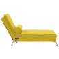 vidaXL Massage-Chaiselongue mit Nackenrolle Gelb Samt vidaXL Massage-Chaiselongue mit Nackenrolle Gelb Samt