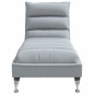 vidaXL Massage-Chaiselongue mit Kissen Hellgrau Stoff vidaXL Massage-Chaiselongue mit Kissen Hellgrau Stoff