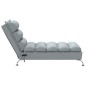 vidaXL Massage-Chaiselongue mit Kissen Hellgrau Stoff vidaXL Massage-Chaiselongue mit Kissen Hellgrau Stoff