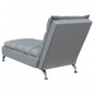 vidaXL Massage-Chaiselongue mit Kissen Hellgrau Stoff vidaXL Massage-Chaiselongue mit Kissen Hellgrau Stoff