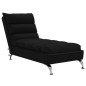 vidaXL Massage-Chaiselongue mit Kissen Schwarz Stoff vidaXL Massage-Chaiselongue mit Kissen Schwarz Stoff