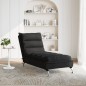 vidaXL Massage-Chaiselongue mit Kissen Schwarz Stoff vidaXL Massage-Chaiselongue mit Kissen Schwarz Stoff