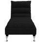 vidaXL Massage-Chaiselongue mit Kissen Schwarz Stoff vidaXL Massage-Chaiselongue mit Kissen Schwarz Stoff