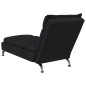 vidaXL Massage-Chaiselongue mit Kissen Schwarz Stoff vidaXL Massage-Chaiselongue mit Kissen Schwarz Stoff