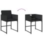 vidaXL 5-tlg. Garten-Essgruppe mit Kissen Schwarz Poly Rattan vidaXL 5-tlg. Garten-Essgruppe mit Kissen Schwarz Poly Rattan