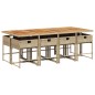 vidaXL 9-tlg. Garten-Essgruppe mit Kissen Beige Poly Rattan vidaXL 9-tlg. Garten-Essgruppe mit Kissen Beige Poly Rattan