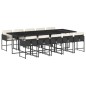 vidaXL 11-tlg. Garten-Essgruppe mit Kissen Schwarz Poly Rattan vidaXL 11-tlg. Garten-Essgruppe mit Kissen Schwarz Poly Rattan