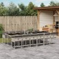 vidaXL 13-tlg. Garten-Essgruppe mit Kissen Hellgrau Poly Rattan vidaXL 13-tlg. Garten-Essgruppe mit Kissen Hellgrau Poly Rattan