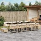 vidaXL 17-tlg. Garten-Essgruppe mit Kissen Beige Poly Rattan vidaXL 17-tlg. Garten-Essgruppe mit Kissen Beige Poly Rattan