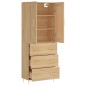 Highboard Sonoma-Eiche 69,5x34x180 cm Holzwerkstoff Highboard Sonoma-Eiche 69,5x34x180 cm Holzwerkstoff