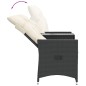 vidaXL Gartensofa 2-Sitzer Verstellbar mit Tisch Schwarz Poly Rattan vidaXL Gartensofa 2-Sitzer Verstellbar mit Tisch Schwarz Poly Rattan