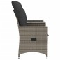 vidaXL Gartensofa 2-Sitzer Verstellbar mit Tisch Grau Poly Rattan vidaXL Gartensofa 2-Sitzer Verstellbar mit Tisch Grau Poly Rattan