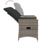 vidaXL Gartensofa 2-Sitzer Verstellbar mit Tisch Grau Poly Rattan vidaXL Gartensofa 2-Sitzer Verstellbar mit Tisch Grau Poly Rattan