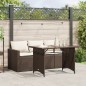 vidaXL 2-tlg. Garten-Essgruppe mit Kissen Braun Poly Rattan vidaXL 2-tlg. Garten-Essgruppe mit Kissen Braun Poly Rattan