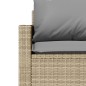 vidaXL Gartensofa mit Kissen 3-Sitzer Beige Poly Rattan vidaXL Gartensofa mit Kissen 3-Sitzer Beige Poly Rattan