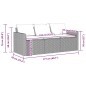 vidaXL Gartensofa mit Kissen 3-Sitzer Beige Poly Rattan vidaXL Gartensofa mit Kissen 3-Sitzer Beige Poly Rattan