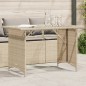 vidaXL Gartentisch mit Glasplatte Beige 110x68x70 cm Poly Rattan vidaXL Gartentisch mit Glasplatte Beige 110x68x70 cm Poly Rattan
