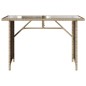 vidaXL Gartentisch mit Glasplatte Beige 110x68x70 cm Poly Rattan vidaXL Gartentisch mit Glasplatte Beige 110x68x70 cm Poly Rattan